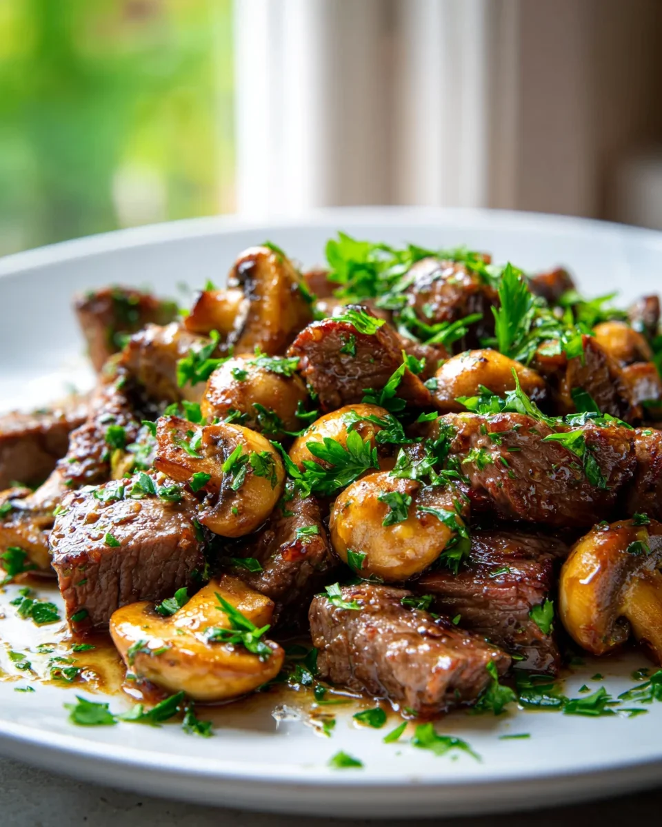 Weihnachtliche Champignons in Chili-Knoblauch-Butter