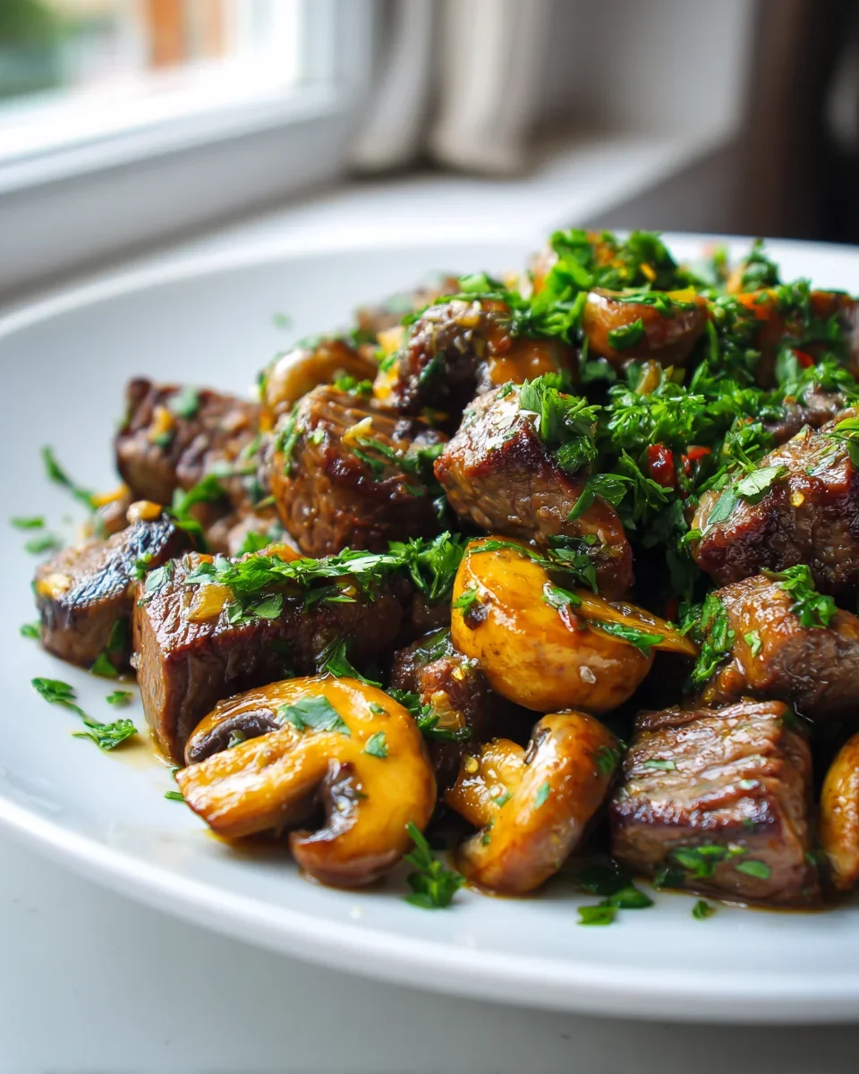 Weihnachtliche Champignons in Chili-Knoblauch-Butter