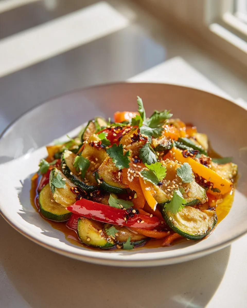 Zartes Ofengemüse mit Chili-Sesam-Knusper