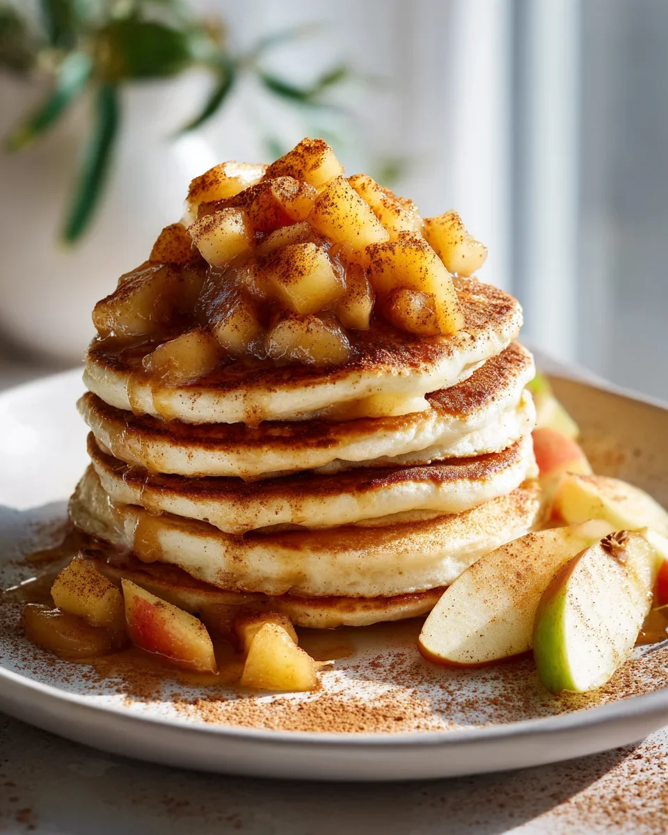 Zimtige Quark-Pfannkuchen mit Apfeltraum