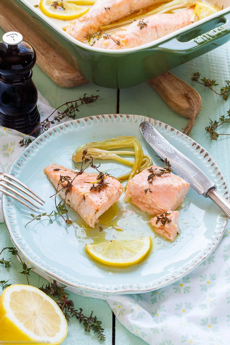 Zitronen Lachs im Ofen - www.emmikochteinfach.de