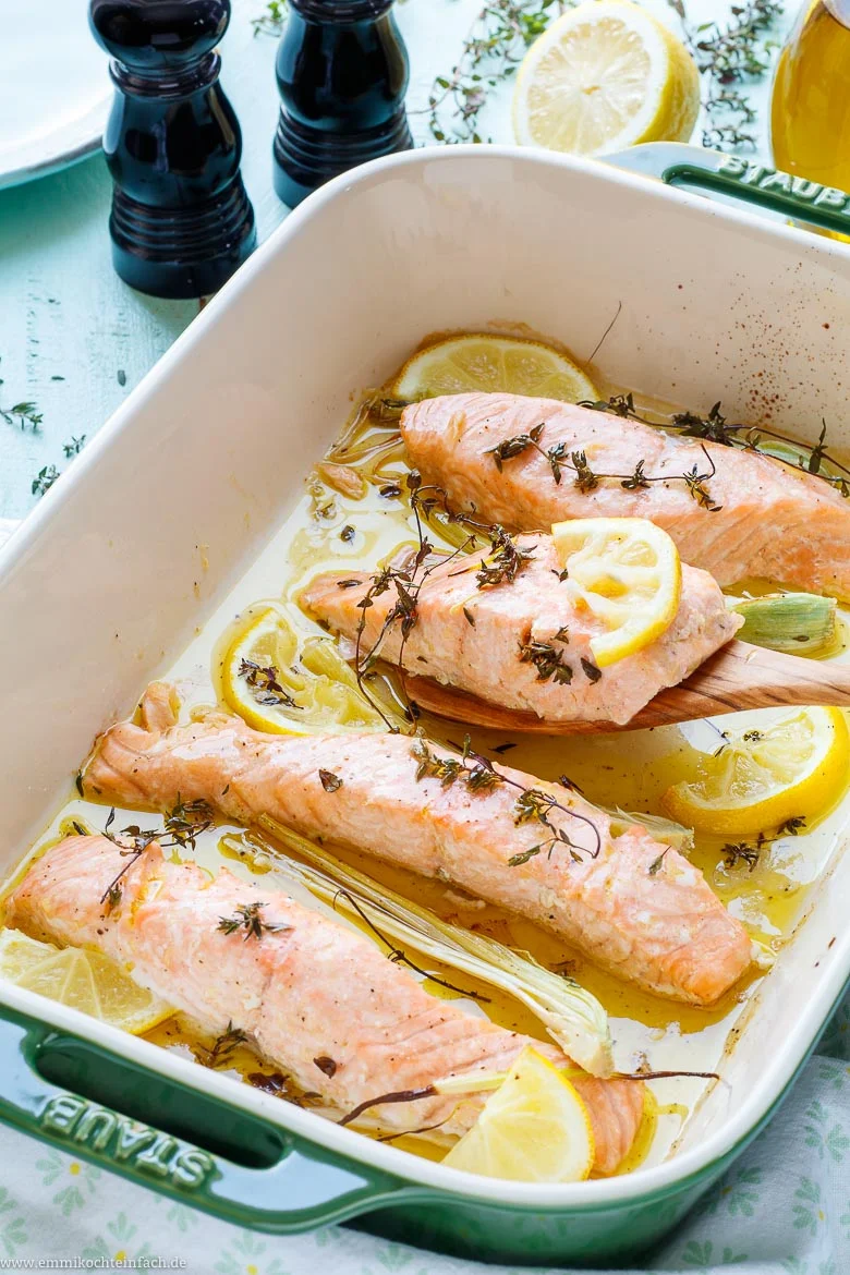 Zitronen Lachs im Ofen - www.emmikochteinfach.de