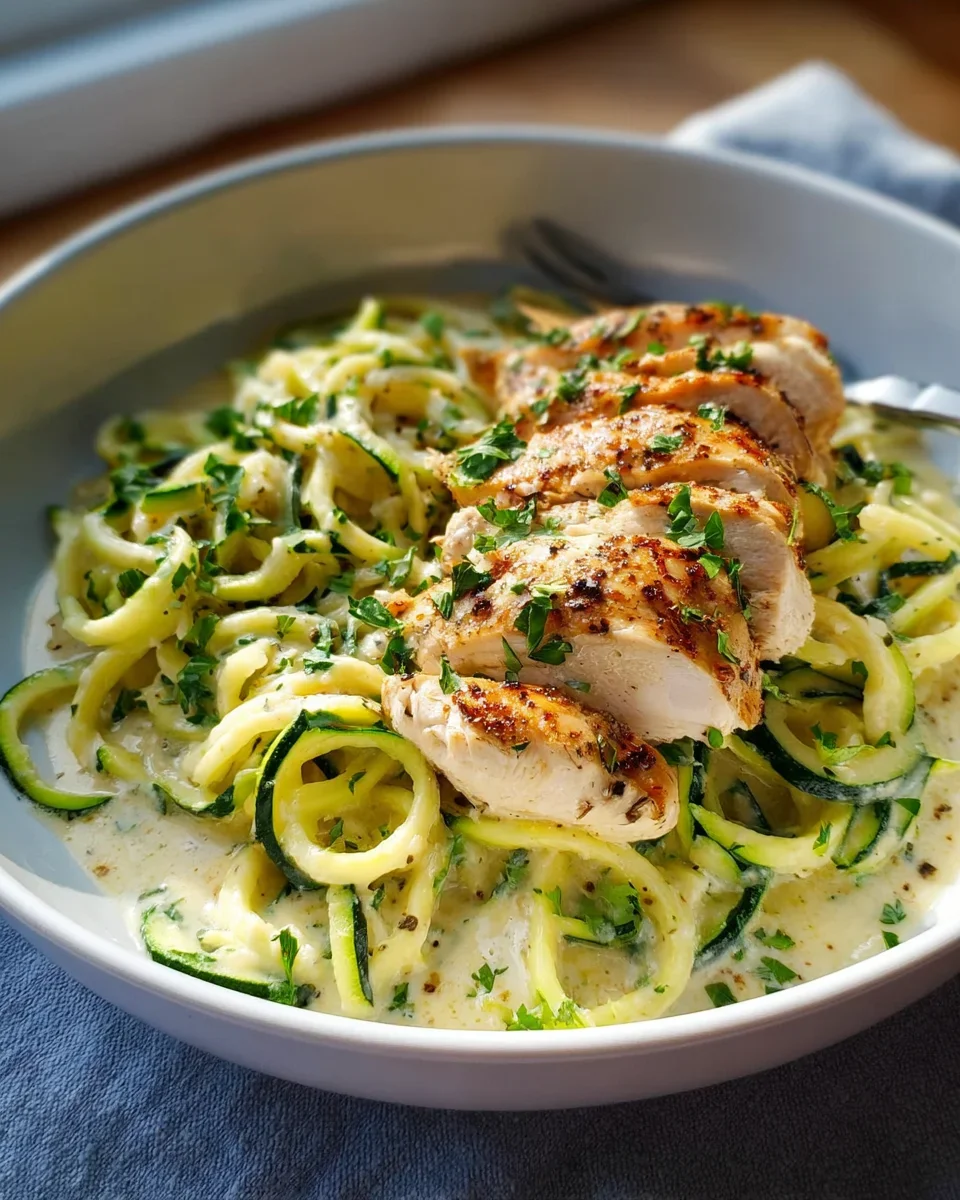Zucchini Noodle Chicken Alfredo – Leckeres Rezept für Genießer!