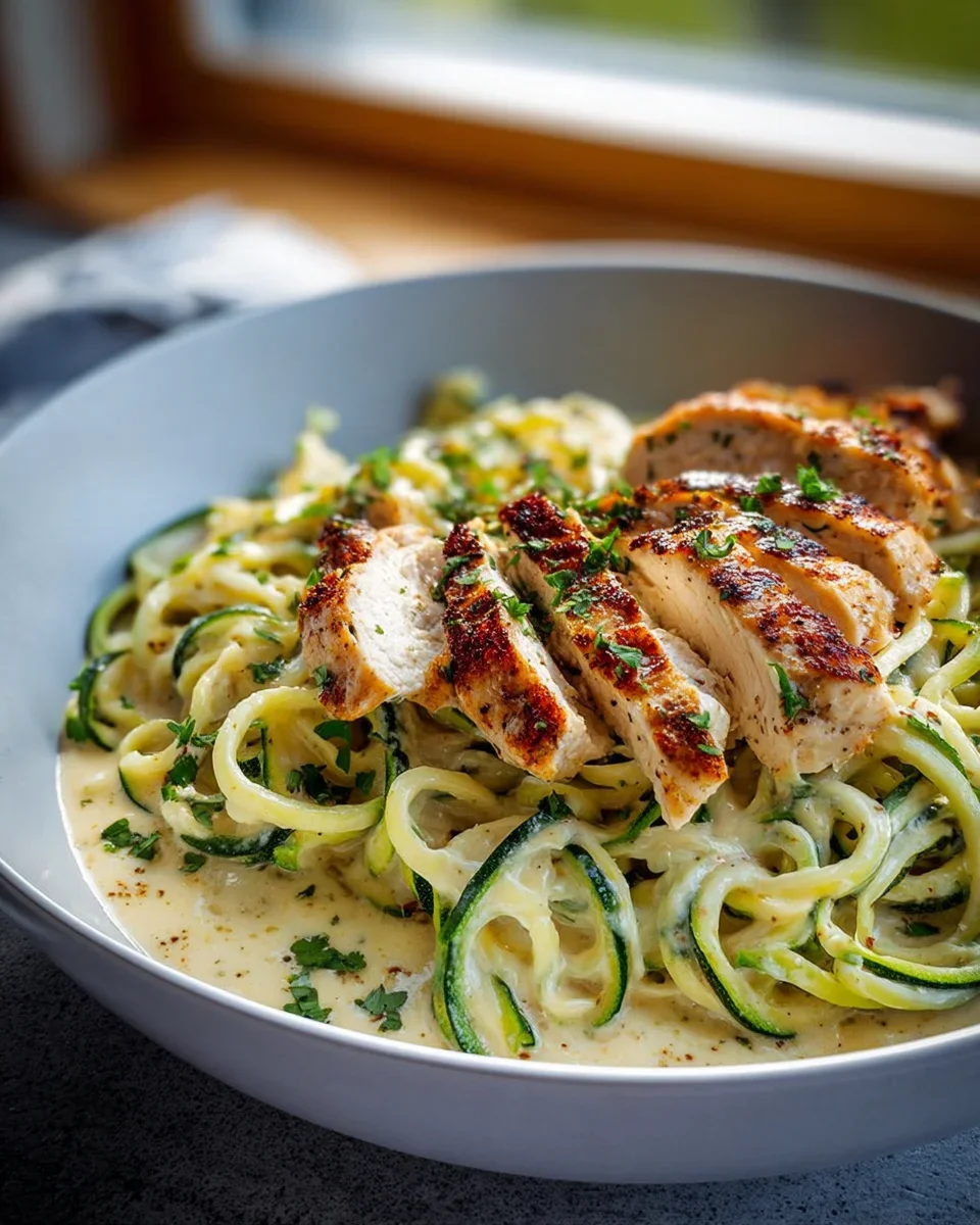 Zucchini Noodle Chicken Alfredo – Leckeres Rezept für Genießer!
