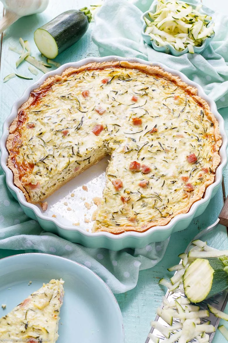 Zucchini Quiche mit Schinken - www.emmikochteinfach.de