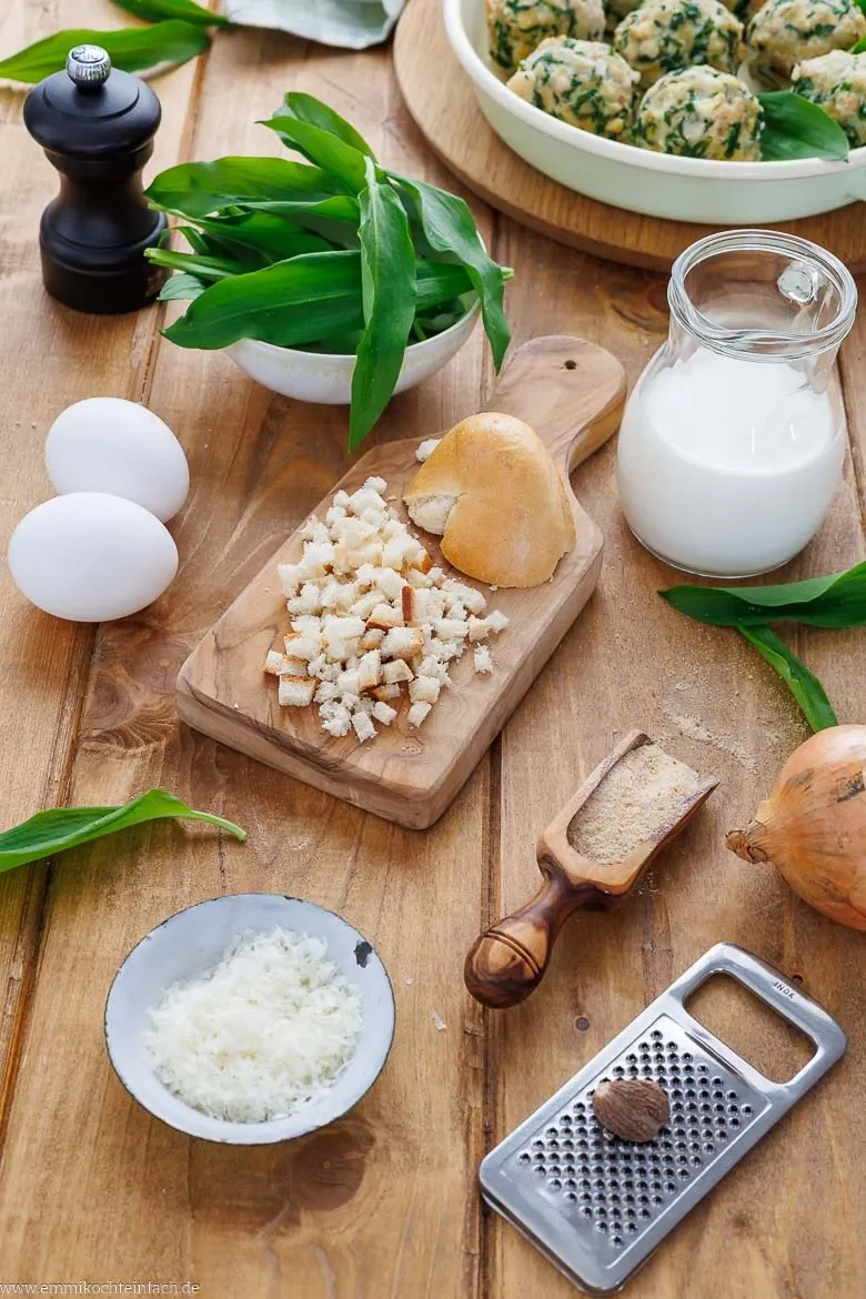 Zutaten für Bärlauchknödel