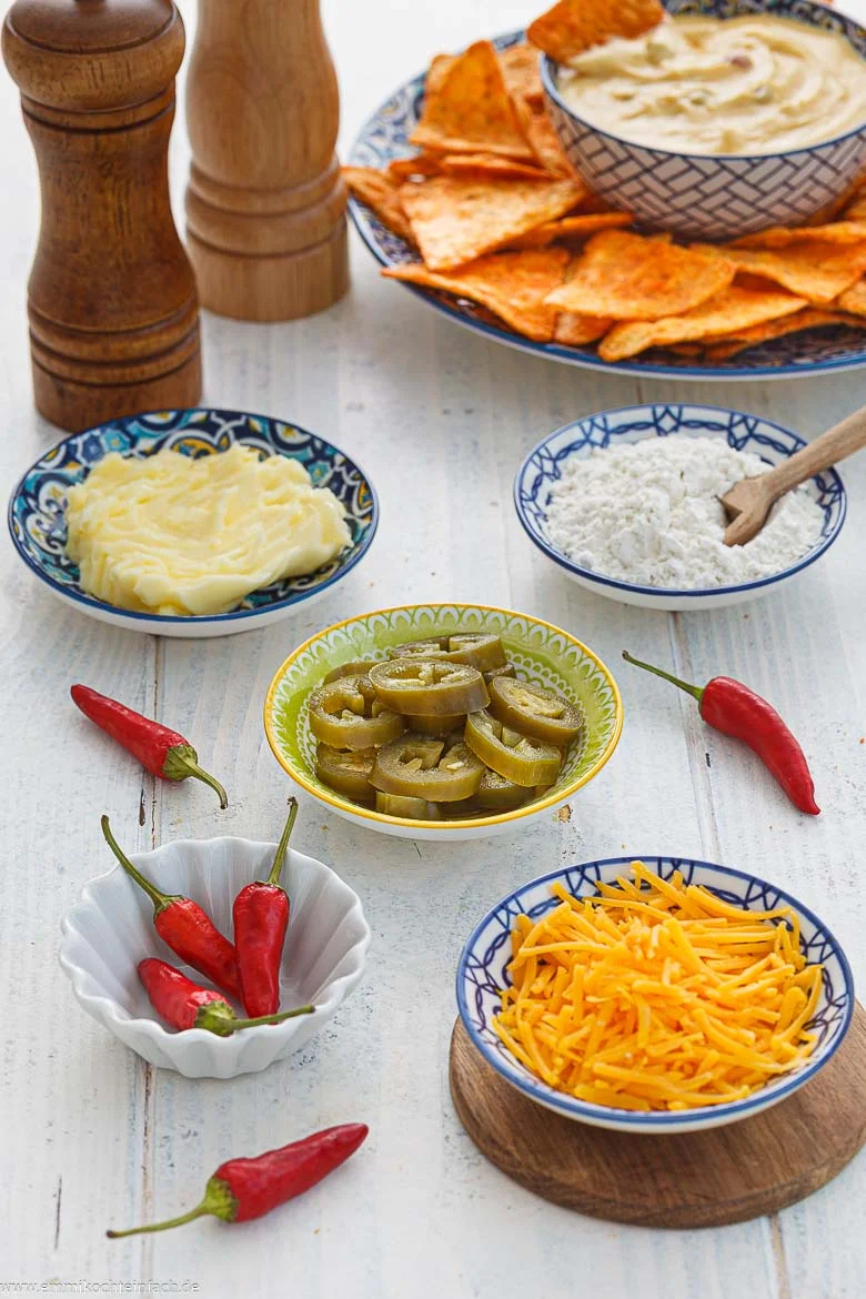 Zutaten für Chili-Cheese-Sauce