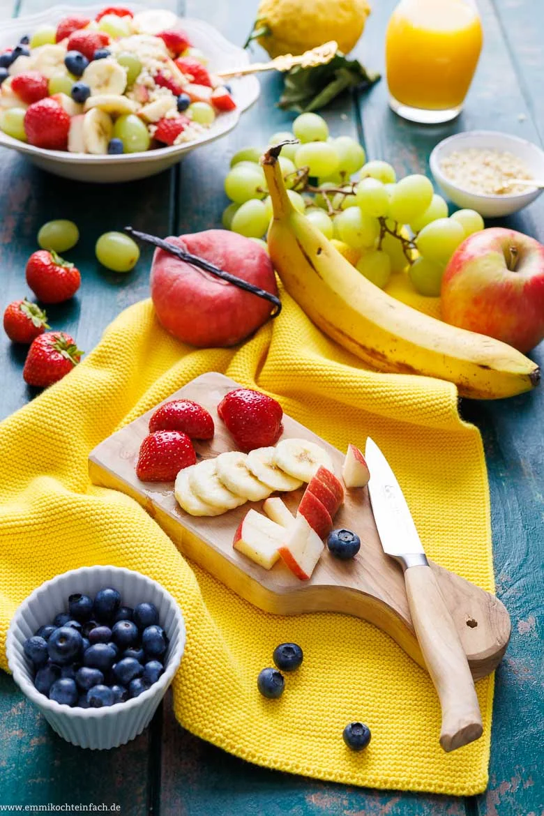 Zutaten für den Obstsalat