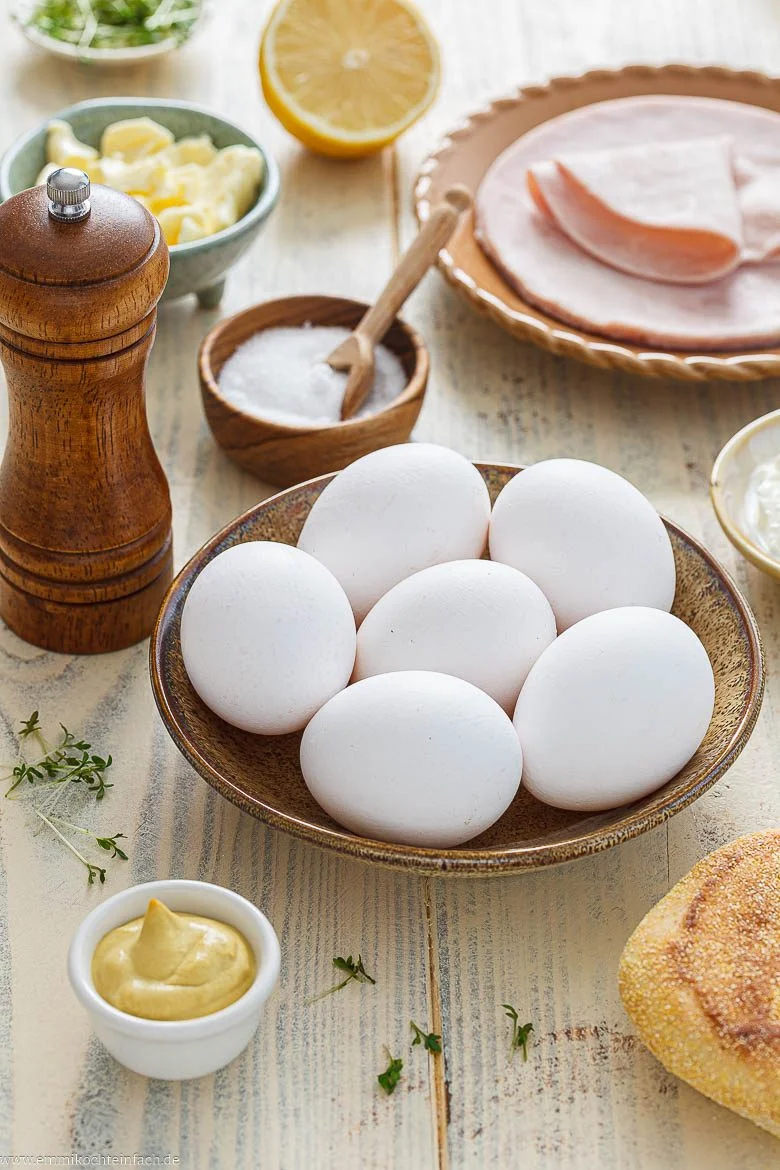 Zutaten für Eggs Benedict