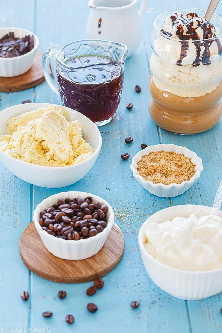 Zutaten für Eiskaffee