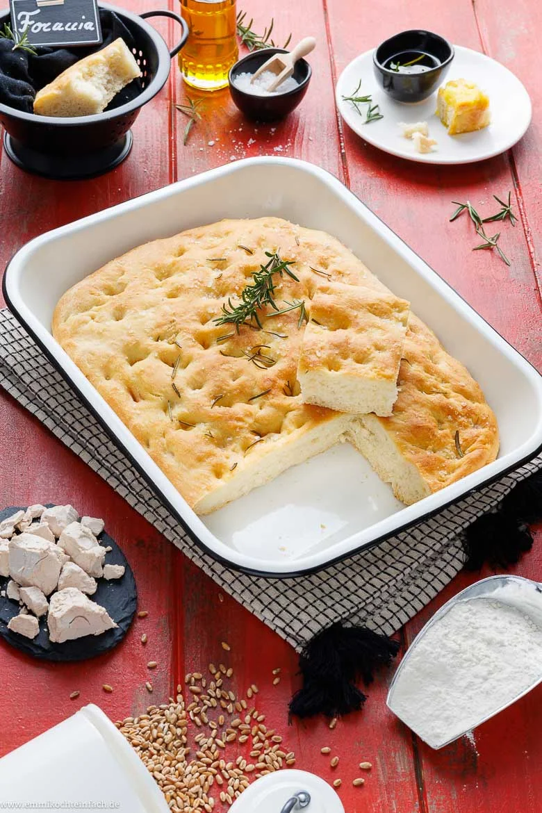 Zutaten für Focaccia