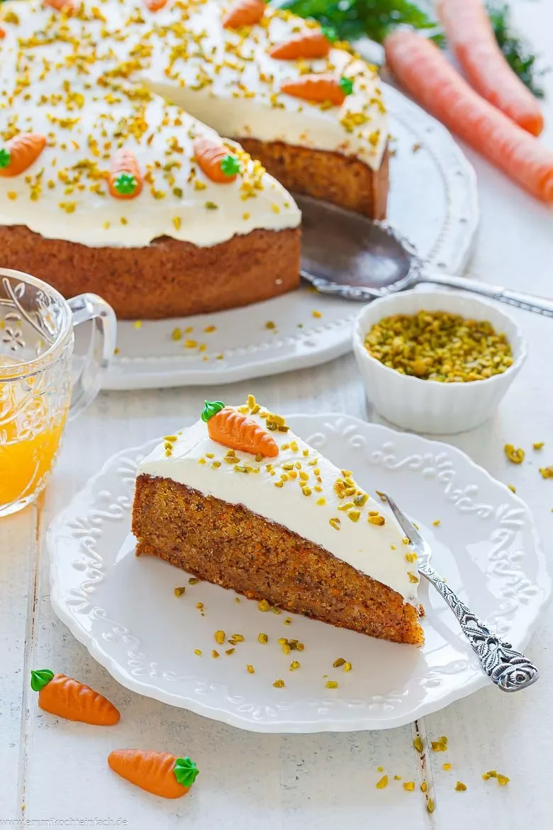 Zutaten für mein Karottenkuchen-Rezept