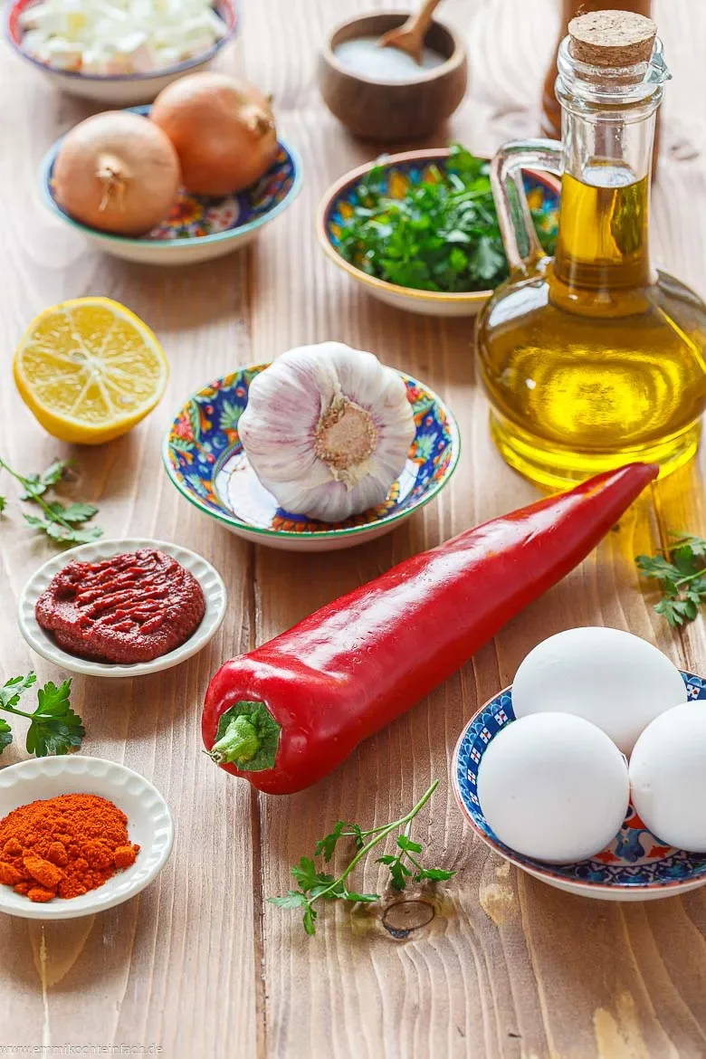 Zutaten für Menemen