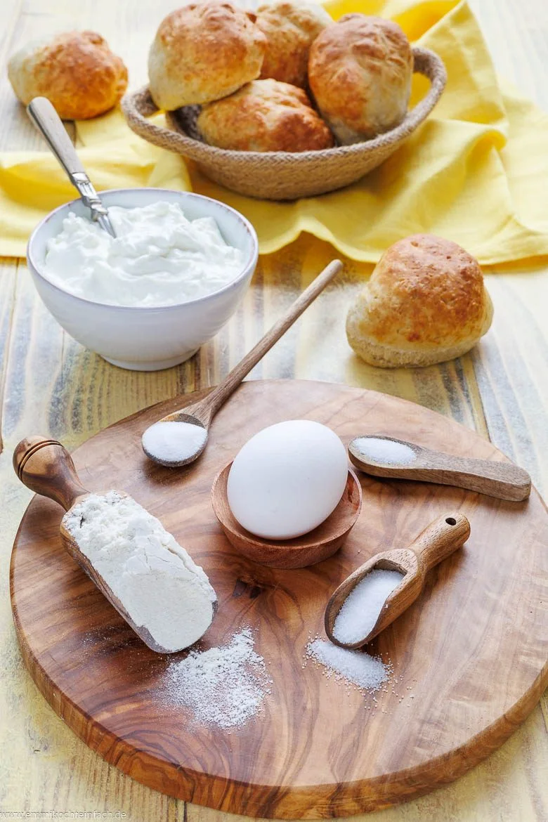 Zutaten für Quarkbrötchen