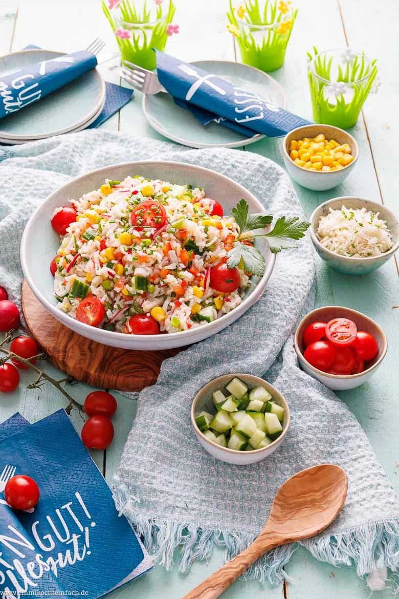 Zutaten für Reissalat