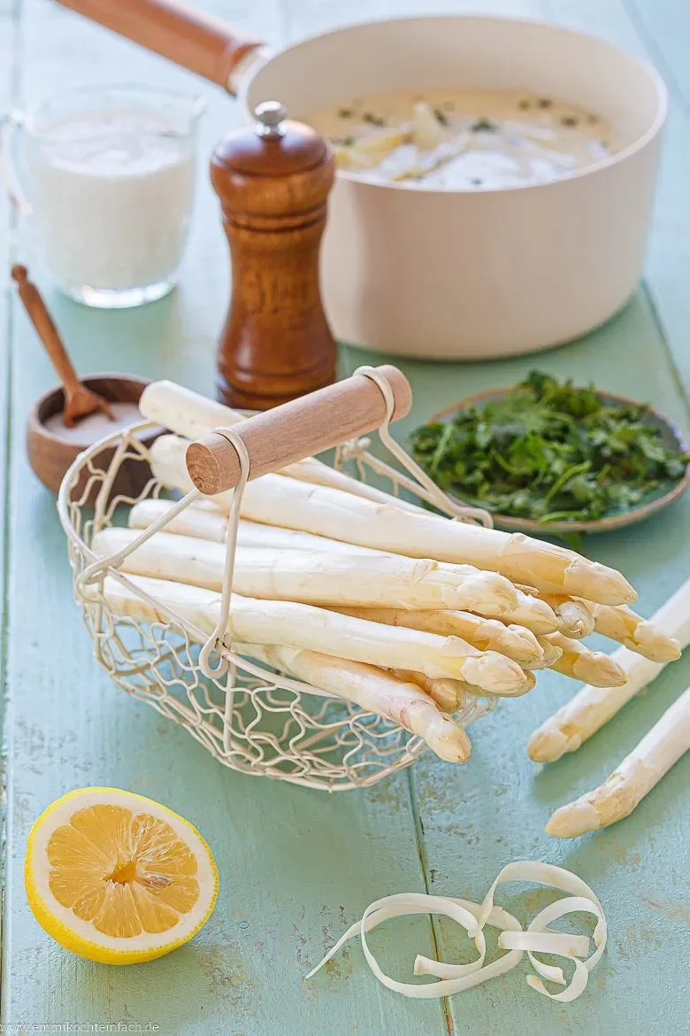 Zutaten für Spargelragout