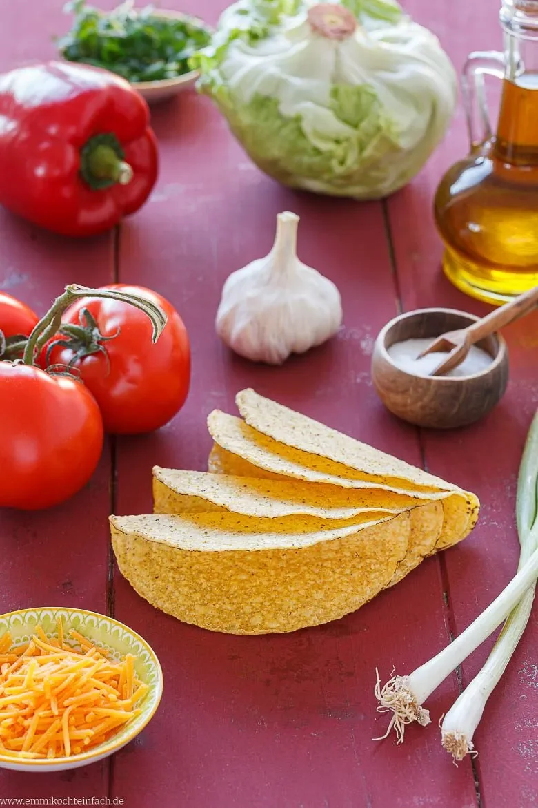 Zutaten für vegetarische Tacos