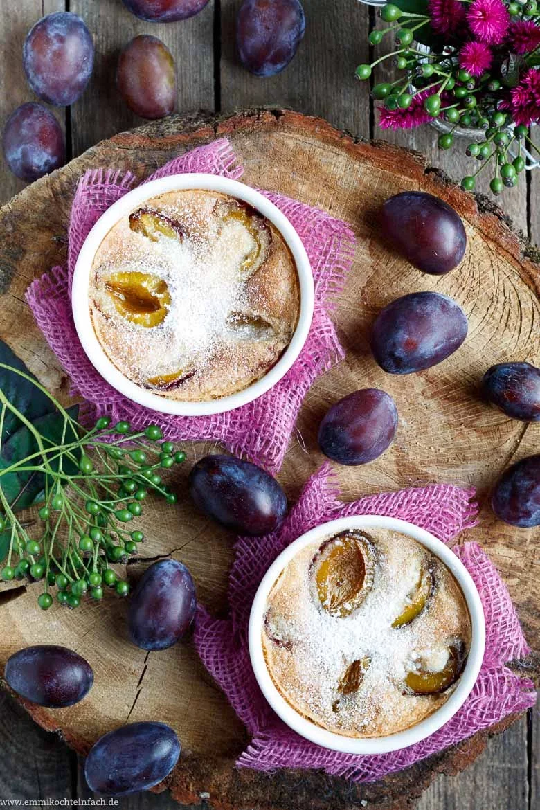 Zwetschgen Clafoutis – das leckere Dessert-Küchlein