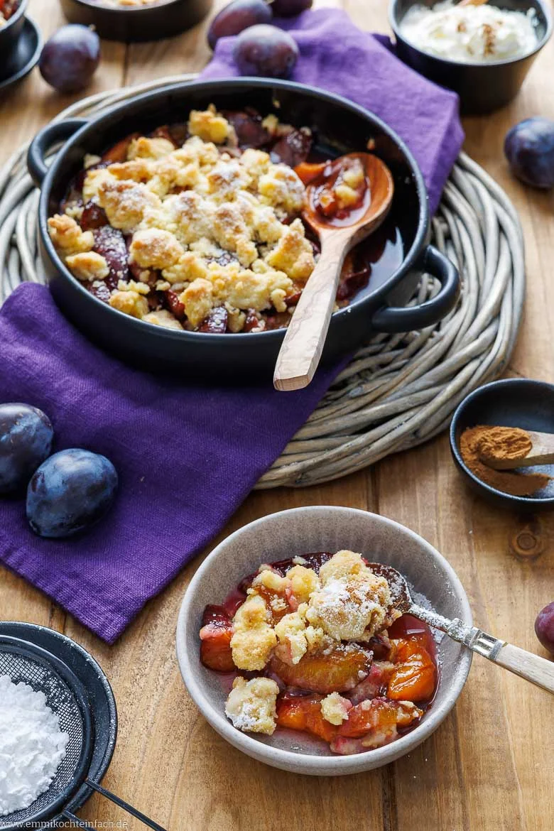 Zwetschgen Crumble Rezept mit leckeren Streusel